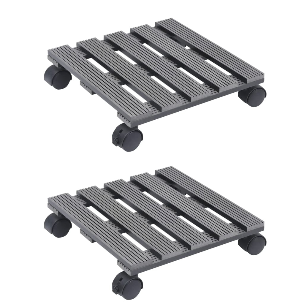 vidaXL Plantentrolley Grijs (2 stuks) - 57% Korting!