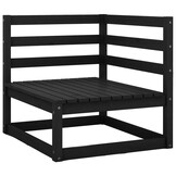 vidaXL Loungeset Grenenhout Zwart - 3-delig - 34% Korting
