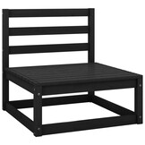 vidaXL Loungeset Grenenhout Zwart - 3-delig - 34% Korting