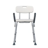 Teqler ® T-135303 douchestoel, badkruk, hoogte verstelbaar 38-45 cm, wit/grijs