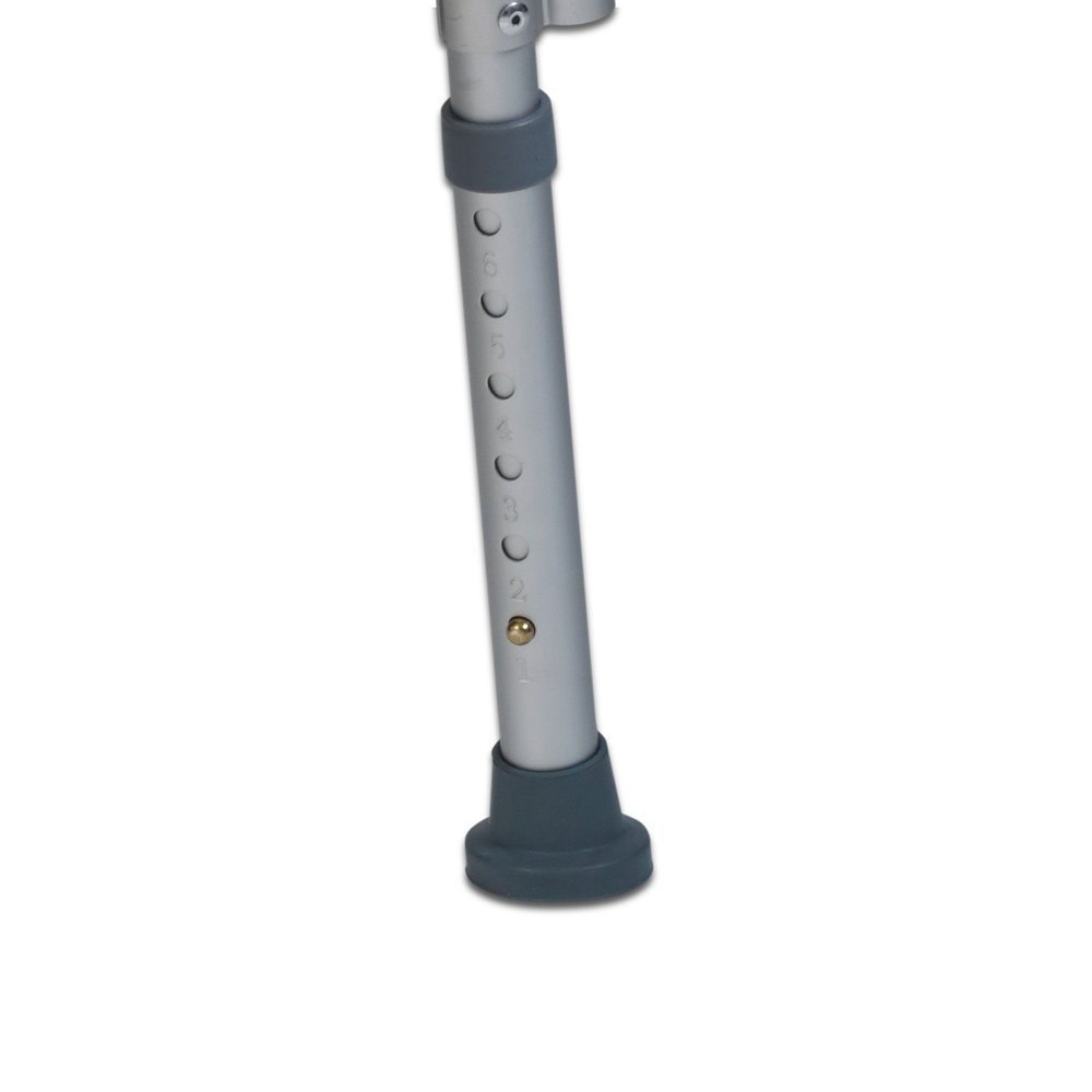 Teqler ® T-135303 douchestoel, badkruk, hoogte verstelbaar 38-45 cm, wit/grijs