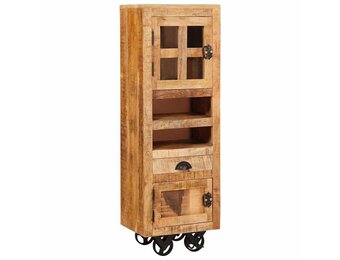 vidaXL Highboard met lade Bruin 40 x 30 x 120,5 cm massief mangohout