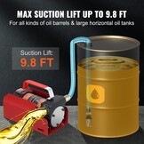 VEVOR Dieselpomp, 1/4 pk, stookoliepomp DC 12 V, brandstoftransportpomp, 8 m opvoerhoogte, 3 m zuighoogte, zelfaanzuigend, automatisch spuitpistool, 4 m uitlaatslang, geschikt voor diesel, kerosine