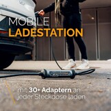 Juice Booster 3 air Basic Set, Mobile Wallbox 11kW met app, Lader voor EV met Laadkabel Type 2, Superlicht en Flexibel, Waterdicht IP67, Incl. Adapter CEE16 Rood 3-fase + EU Schuko
