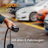 Juice Booster 3 air Basic Set, Mobile Wallbox 11kW met app, Lader voor EV met Laadkabel Type 2, Superlicht en Flexibel, Waterdicht IP67, Incl. Adapter CEE16 Rood 3-fase + EU Schuko