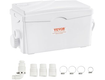 VEVOR Verkleiningspomp 350 W, debiet 6000 l/u, opvoerhoogte 7 m, hakpomp voor Luridewater met 3 waterinlaten voor wijnkelder, afvalwaterverwijderingsmachine