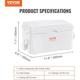 VEVOR Verkleiningspomp 350 W, debiet 6000 l/u, opvoerhoogte 7 m, hakpomp voor Luridewater met 3 waterinlaten voor wijnkelder, afvalwaterverwijderingsmachine