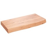 vidaXL Wastafelblad 60x30x(2-6) cm behandeld massief hout lichtbruin