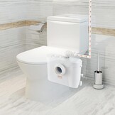 VEVOR Hefsysteem, 700 W, 9600 l/h debiet, 10 m pomphoogte, hakmolen-afvalwaterpomp met 3 waterinlaten voor toilet, kelder, keuken, wastafel, badkuip, afvalwaterafvoer, spoelmachine