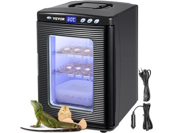 Happybuy Scientific Lab Incubator, 25 liter, koelen en verwarmen, 5-60 °C, 12 V/110 V, werkt voor kleine reptielen, zwart