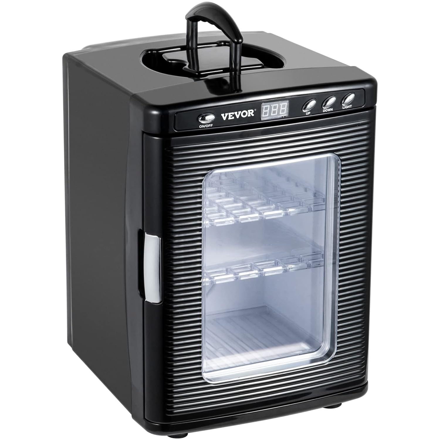Happybuy Scientific Lab Incubator, 25 liter, koelen en verwarmen, 5-60 °C, 12 V/110 V, werkt voor kleine reptielen, zwart