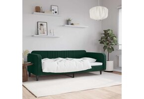 vidaXL Slaapbank 100x200cm Fluweel Donkergroen - 35% Korting!