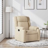 vidaXL Fauteuil Crèmekleurig - Verstelbaar & Comfortabel - 35% Korting!