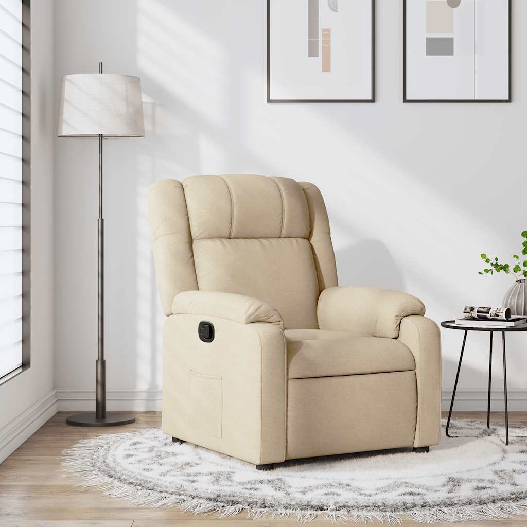 vidaXL Fauteuil Crèmekleurig - Verstelbaar & Comfortabel - 35% Korting!