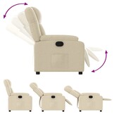 vidaXL Fauteuil Crèmekleurig - Verstelbaar & Comfortabel - 35% Korting!