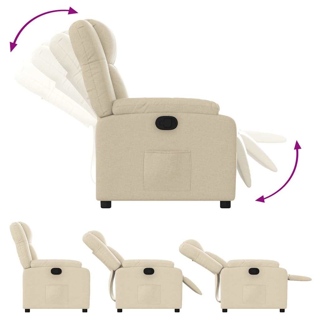 vidaXL Fauteuil Crèmekleurig - Verstelbaar & Comfortabel - 35% Korting!