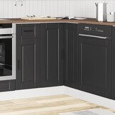 vidaXL Keuken hoekonderkast "Porto" bewerkt hout zwart