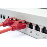 DIGITUS patchpaneel - 19 inch - Cat-6A - 24-poorts RJ45 - afgeschermd - LSA patchveld - rackmontage 1U - zwart