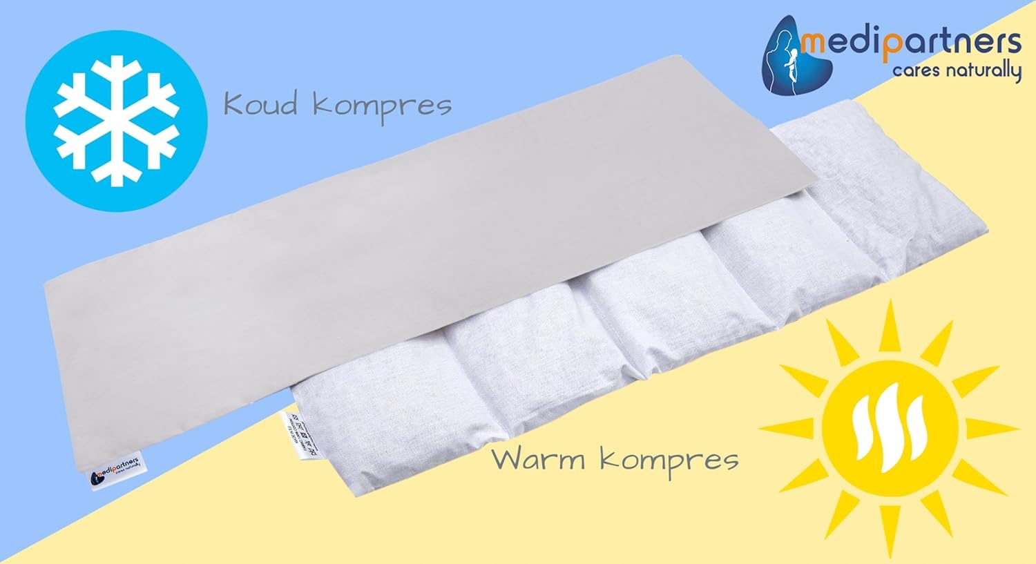 Kersenpit Kussen 60x20cm 800g 100% Katoen Medi Partners 5 kamers Graankussen Grote Eco Natuur Warmtekussen Koudetherapie Afneembare Hoes