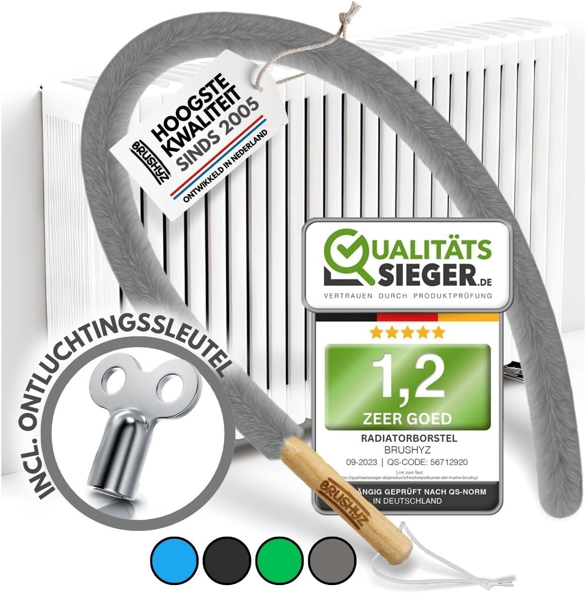 Radiatorborstel Lang 115cm Blauw - 37% Korting