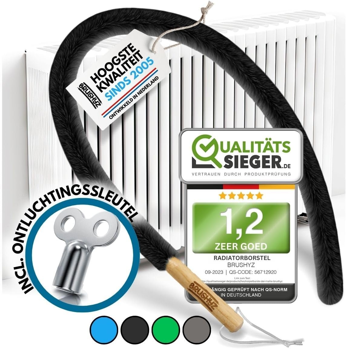 Radiatorborstel Lang 115cm Blauw - 37% Korting