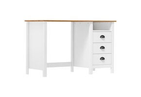vidaXL Hill Bureau: Massief Grenenhout met 3 Laden - 35% Korting!