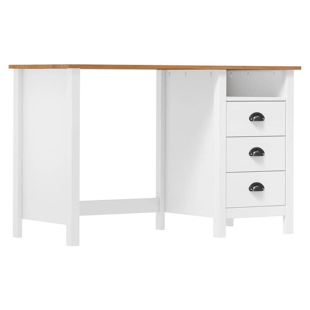 vidaXL Hill Bureau: Massief Grenenhout met 3 Laden - 35% Korting!