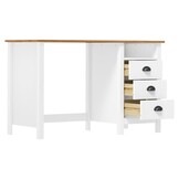 vidaXL Hill Bureau: Massief Grenenhout met 3 Laden - 35% Korting!