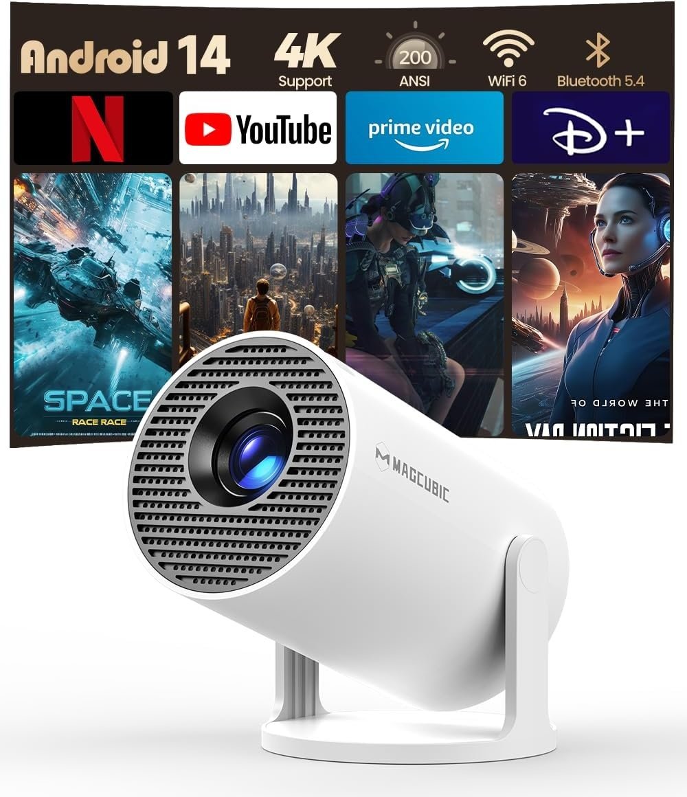 Miniprojector Android 14 - 4K 1080P - 29% Korting