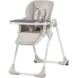 Kinderkraft hoge kinderstoel YUMMY, babystoel, ergonomisch, comfortabel, verstelbare rugleuning, opvouwbaar, met verstelbare hoogte, voetensteun, verwijderbaar dubbel eetblad, grijs