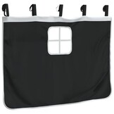 vidaXL Kinderhoogslaper Gordijnen Polyester Wit/Zwart 65% Korting