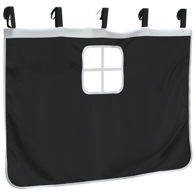 vidaXL Kinderhoogslaper Gordijnen Polyester Wit/Zwart 65% Korting