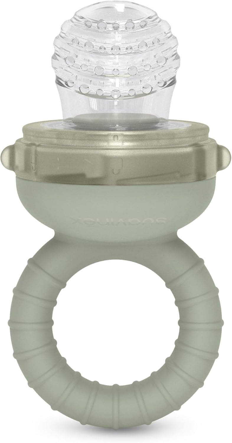 Suavinex Baby Bijtring met Anti-Verstikking Silicone, Groen, +6 Maanden