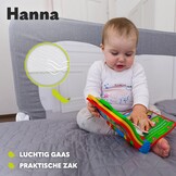 LIONELO Hanna Bedhekje 150 x 66 cm – Hoog Veilig Bedhek met StandSafe Vergrendeling, Secure Riemen – 180° Opvouwbaar – Duurzaam Aluminium Frame – Voor Baby, Peuters en Kinderen, Gemakkelijke Montage