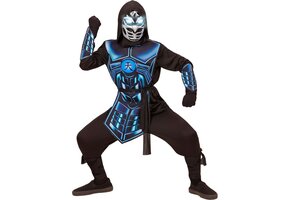Cyber Ninja Kostuum Zwart/Grijs Kind (M 128-164 cm) - 56% Korting!