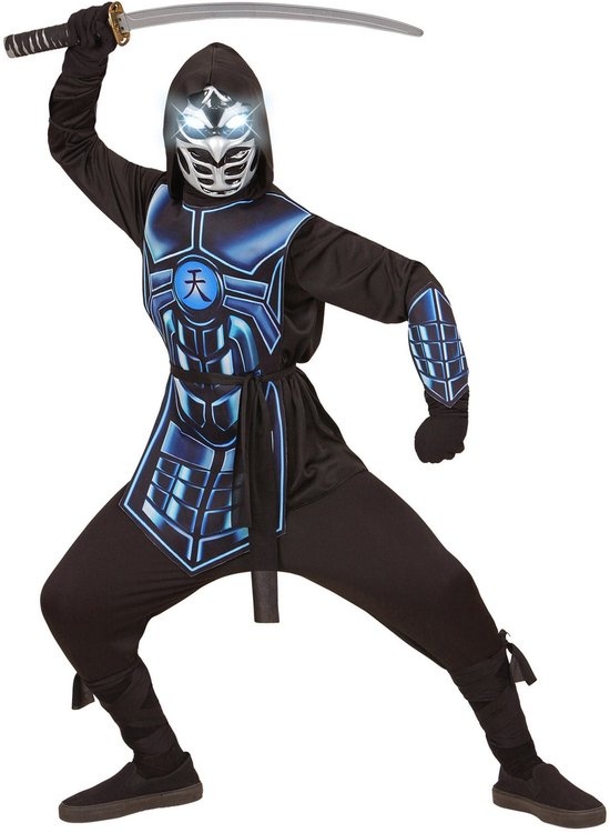 Kinder Cyber Ninja Kostuum Zwart Grijs - 52% Korting