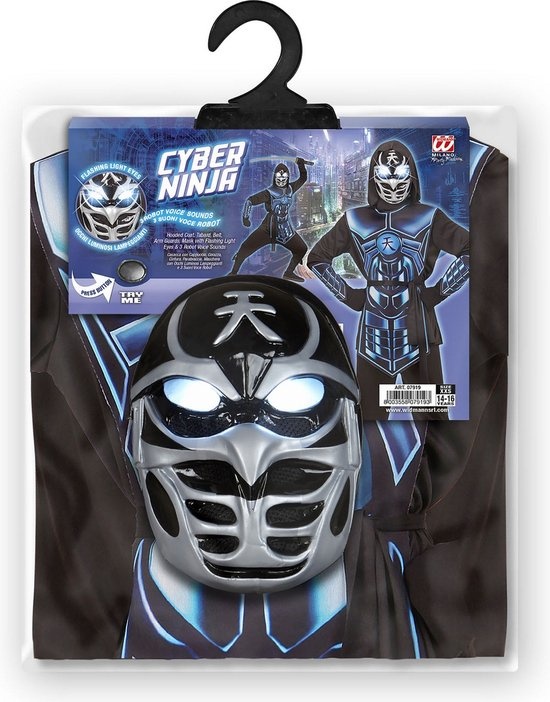 Kinder Cyber Ninja Kostuum Zwart Grijs - 52% Korting
