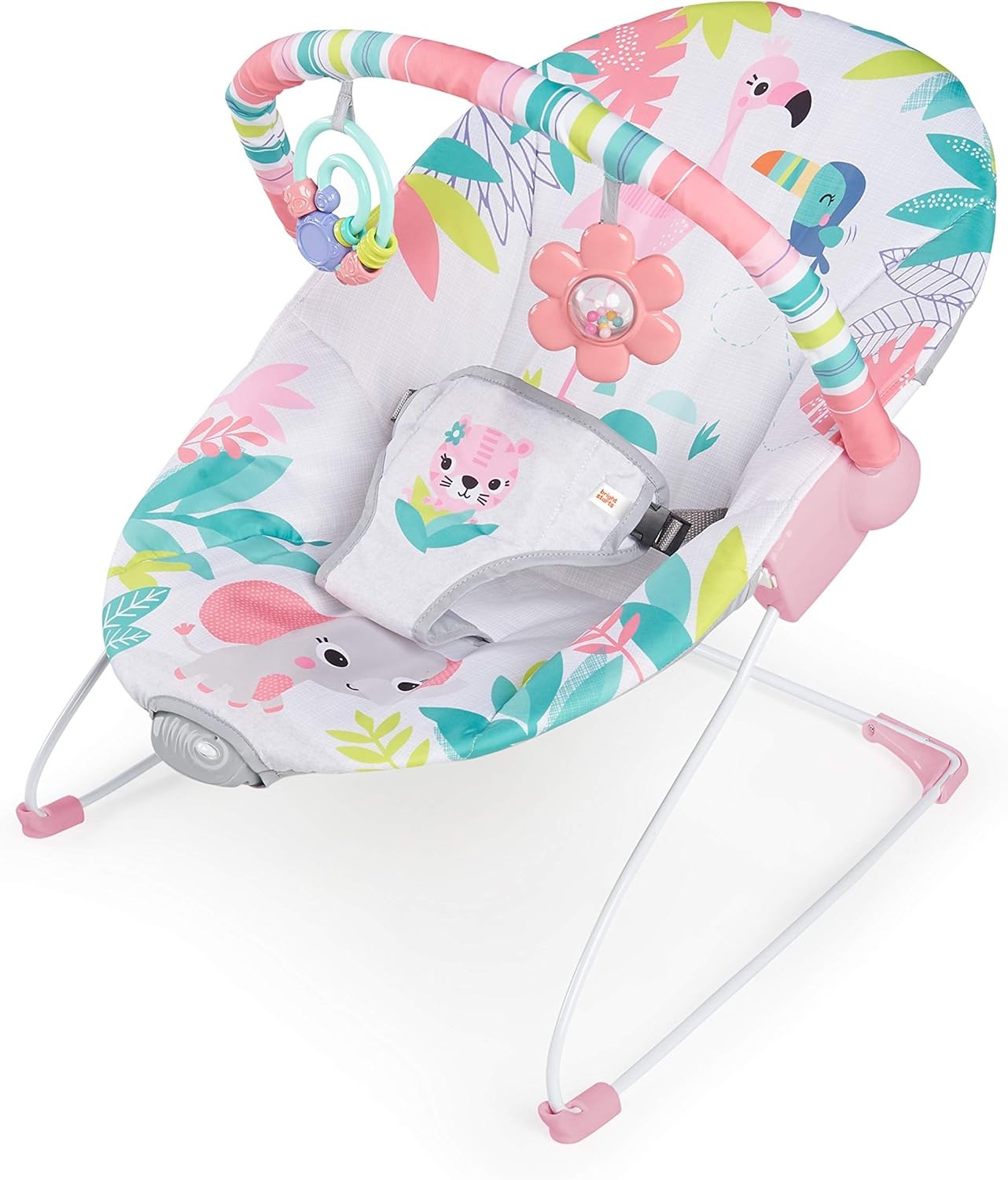 Bright Starts Flamingo Vibes Babywipper met Vibraties en Speelboog