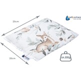 Kersenstenen kussen korrelkussen groot warmtekussen 500g rechthoek 20x25cm eco natuur 100% katoen Medi Partners warmte + koudetherapie massagetherapie (Herten in de bladeren)