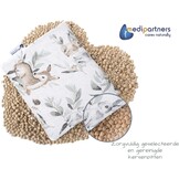 Kersenstenen kussen korrelkussen groot warmtekussen 500g rechthoek 20x25cm eco natuur 100% katoen Medi Partners warmte + koudetherapie massagetherapie (Herten in de bladeren)