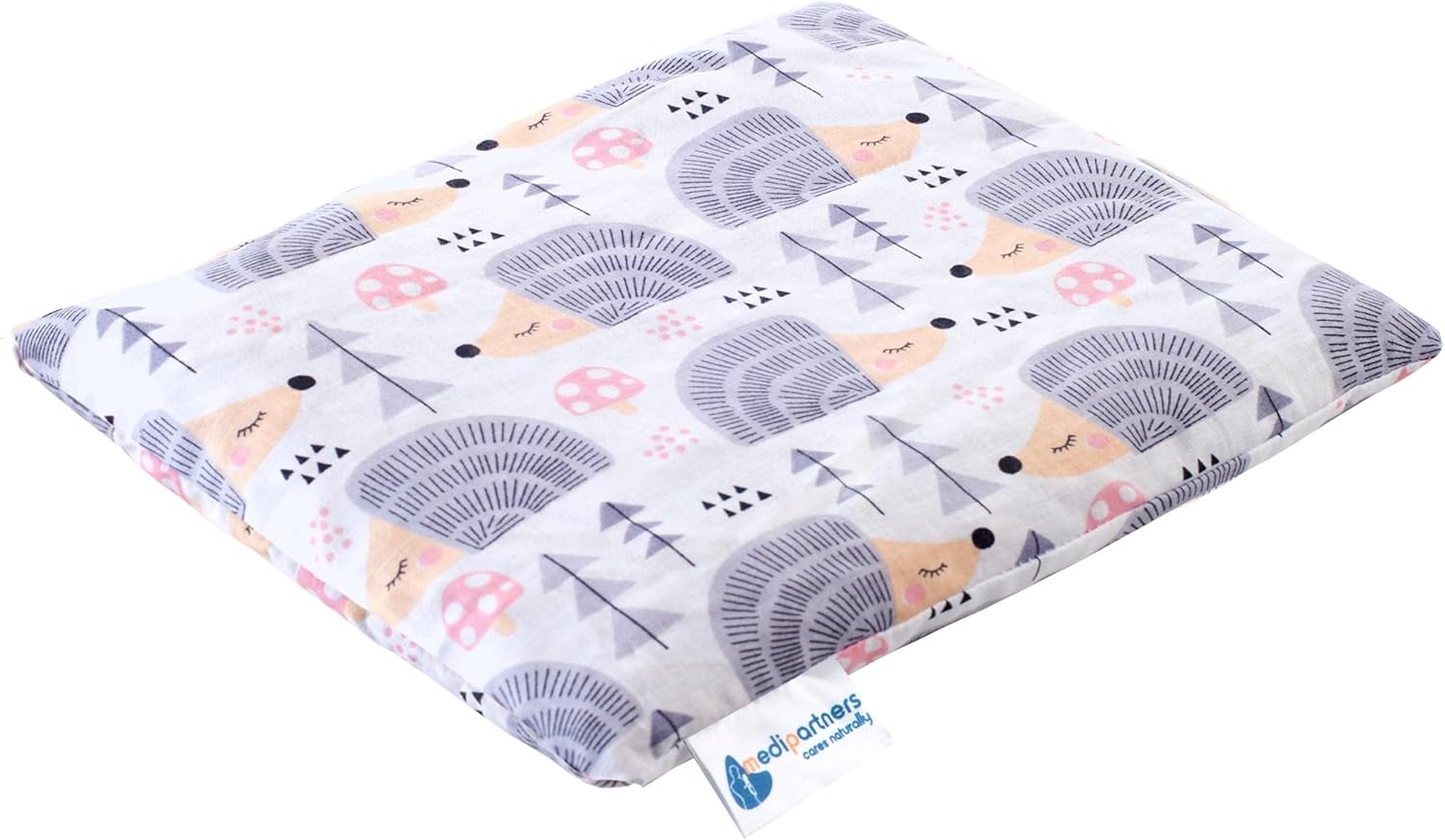 Kersenstenen kussen korrelkussen groot warmtekussen 500g rechthoek 20x25cm eco natuur 100% katoen Medi Partners warmte + koudetherapie massagetherapie (Herten in de bladeren)