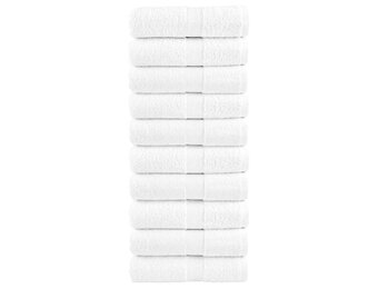 vidaXL Gastendoekjes SOLUND 10 st Wit 30x50cm - 33% Korting!