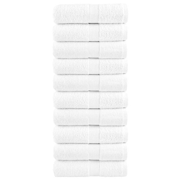 vidaXL Gastendoekjes SOLUND 10 st Wit 30x50cm - 33% Korting!