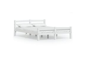 vidaXL Bedframe Grenenhout Wit 120x200 cm - Nu met 34% Korting!