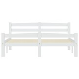 vidaXL Bedframe massief grenenhout wit 120x200 cm