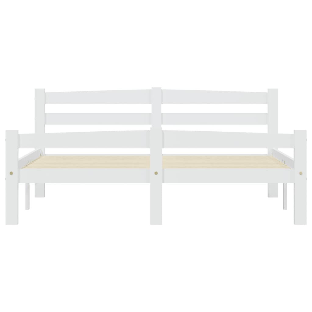 vidaXL Bedframe massief grenenhout wit 120x200 cm