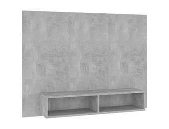 TV-meubel 120x23.5x90cm Bewerkt Hout Betongrijs (69% Korting)