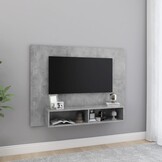 TV-meubel 120x23.5x90cm Bewerkt Hout Betongrijs (69% Korting)