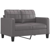 vidaXL Tweezitsbank 120 cm kunstleer grijs