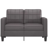 vidaXL Tweezitsbank 120 cm kunstleer grijs